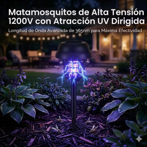 Vista 6 de Paquete de 4 exterminadores solares de insectos para exteriores