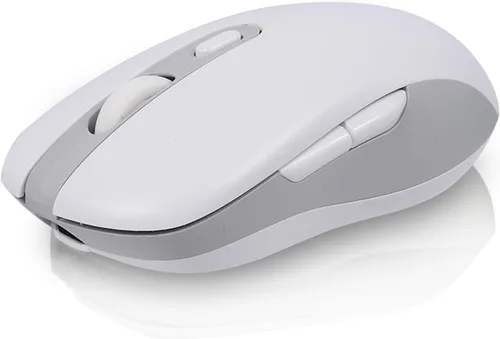 Vista 9 de Ratón inalámbrico, 3 modos Bluetooth 5.0 y 4.0, 2.4G, recargable, ergonómico, con 6 botones, para laptop, PC, Mac, iPad Pro, computadora (negro)