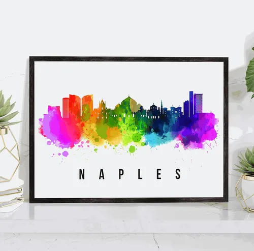 Vista 43 de Póster de Kazan Skyline Rusia, pintura de paisaje urbano de Kazan, póster de Rusia, paisaje urbano de Kazán y estampado de monumentos, arte de pared
