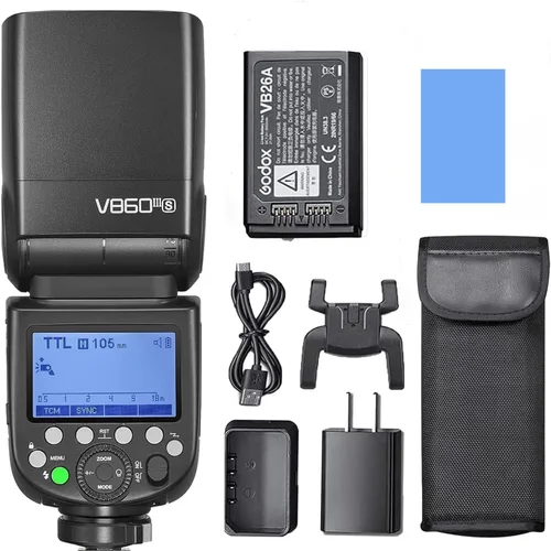 Vista 6 de Godox V100 2.4G Flash de cámara inalámbrica de cabeza redonda Flash en cámara TTL Speedlite 100Ws Pantalla de control táctil de potencia Lámpara