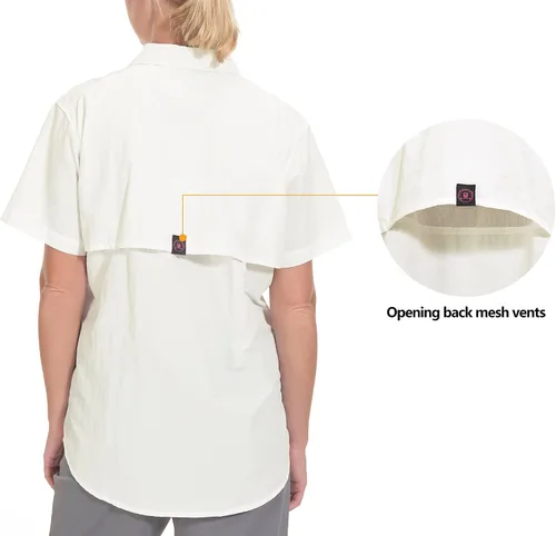 Vista 2 de Little Donkey Andy - Camisa de manga larga para mujer, camisa para pescar, con protección UV UPF 50+, transpirable y de secado rápido