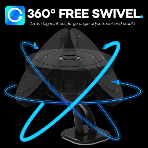 Vista 5 de Compatible con Mag Safe Car Mount Dashboard Magnetic 360° Soporte de teléfono ajustable de goma suave frontal compatible con iPhone