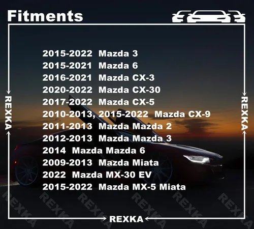 Vista 3 de Rexka 10 piezas Cubierta de Parachoques Forro del Alerón Protector de Salpicaduras Clip de Retención Tipo Empuje BGV4-56-145 para Mazda 2, Mazda 3