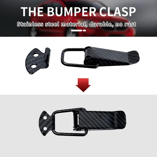 Vista 3 de MDEOOSKY 4 clips para parachoques automático, clips de bloqueo de gancho de seguridad para parachoques de automóvil, clip de parachoques automático