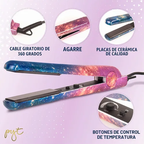 Vista 8 de PYT Lola Tool Kit 1.25 Plancha Plana 1 Varita Curling 0.748 in 1 Mini Plancha De Pelo