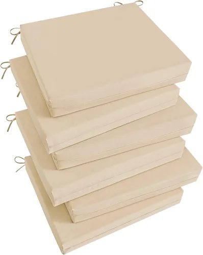 Vista 36 de Basic Beyond Juego de 4 cojines para sillas de exterior, cojines de exterior para muebles de patio, cojines resistentes al agua para sillas de patio