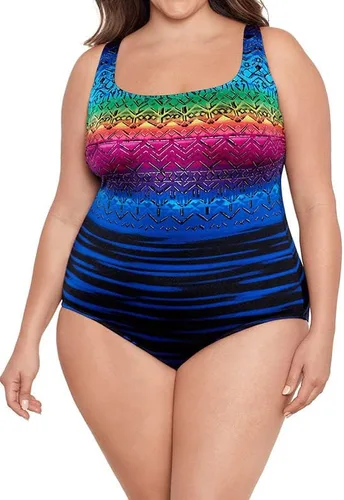 Vista 2 de Longitude Traje de baño de una pieza para mujer, doble espalda en X, copa suave, torso largo