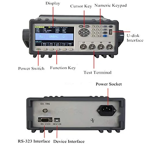 Vista 6 de Medidor LCR digital ATO, probador para medición de inductancia de resistencia de capacitancia 20Hz ~ 200kHz para selección de varios componentes