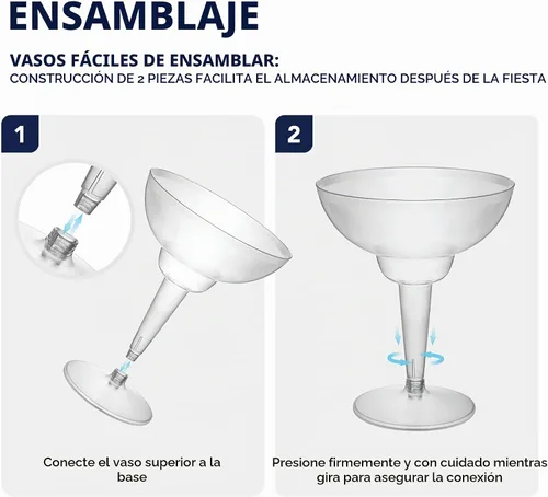 Vista 3 de Party Essentials 10 vasos de plástico duro de dos piezas, 12 onzas, transparentes