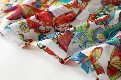 Vista 4 de WEIYAN - Blusa de gasa tipo cárdigan para mujer, holgada, kimono para la playa