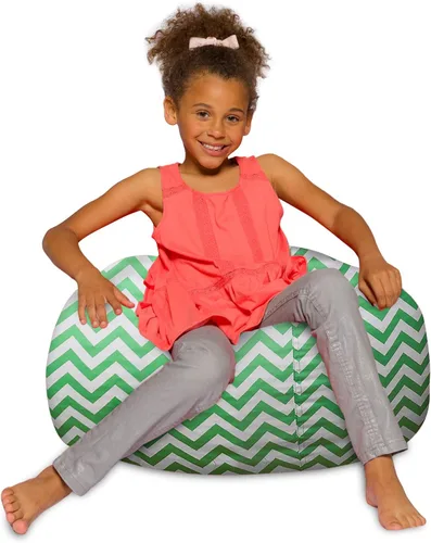 Vista 10 de Posh Creations - Sillón puff para niños, adolescentes y adultos, incluye funda extraíble y lavable a máquina, tamaño mediano de 27 pulgadas, lona