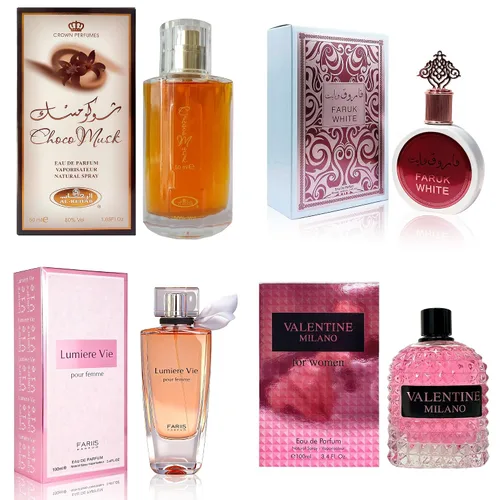 Vista 44 de AFLUXE Set de perfume para mujer, 4 piezas, colección Eau De Parfum de larga duración, almizcle Choco/Milano Mujer/6pm Rosa/7AM Fresh