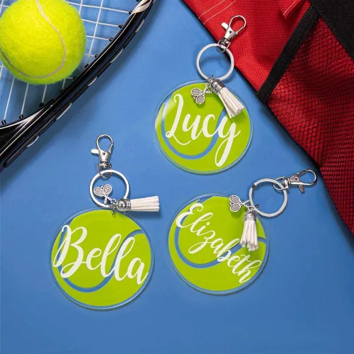 Vista 5 de Etiqueta de bolsa de tenis con nombre personalizado, regalo para jugador de tenis, entrenador, etiqueta de equipaje de tenis, regalo de tenis