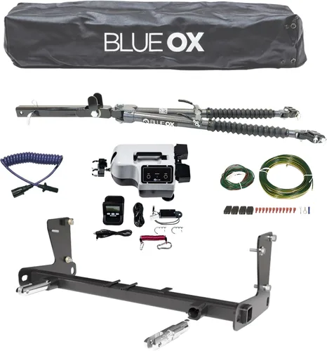 Vista 11 de Blue Ox Ascent - Combo de barra de remolque y placa base con extensión de cable eléctrico, cableado EZ Light y freno de remolque plano Patriot