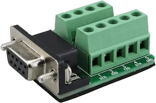 Vista 2 de Hembra terminal serial del conector DB9 de 9 Pin del conector DB9 del desbloqueo RS232 con el tornillo
