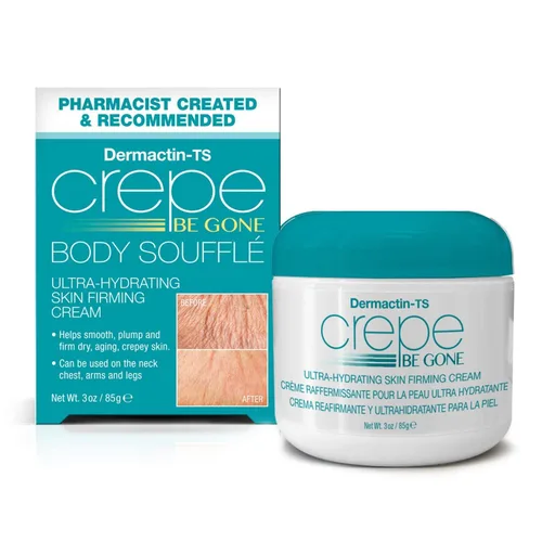 Vista 2 de Dermactin Crepe Be Gone - Souffle corporal clásico de 3 onzas, crema reafirmante para la piel crepé ultra hidratante para cuello, pecho, brazos