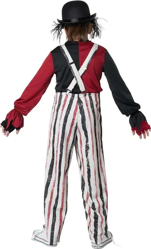 Vista 2 de Disfraz de payaso rastrero de carnaval para niños, Multicolor