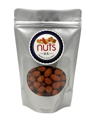 Vista 2 de NUTS U.S. - Galletas de maní recubiertas japonesas, sabor a chile, sin grasas trans y sin OMG, aperitivos naturales, empaquetadas en una bolsa