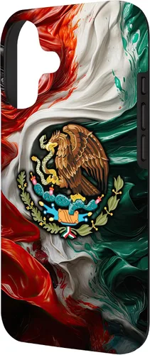 Vista 2 de Funda para iPhone 17 con diseño de bandera mexicana ahumada del orgullo de México del Cinco de Mayo