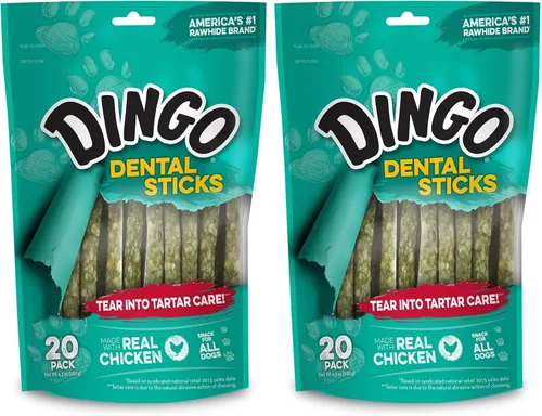 Vista 10 de Palillos dentales Dingo 48 unidades, acción de masticación natural ayuda a limpiar los dientes El perejil real refresca el aliento, la masticación