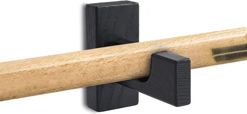 Vista 6 de TOBWOLF - 2 vitrinas de palo de hockey, soporte para colgar palos de hockey, soporte horizontal para palo de hockey de montaje en pared, soporte