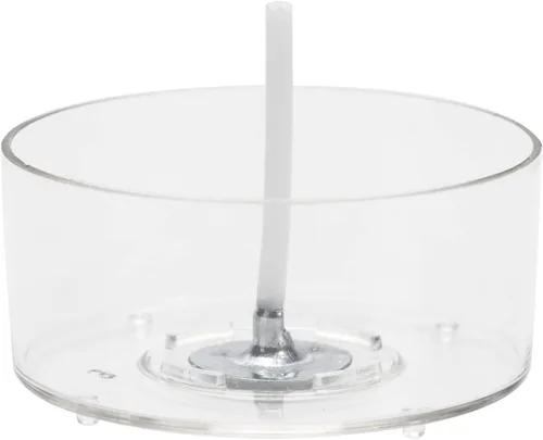 Vista 7 de CandMak Vasos de vela de té, 50 piezas de plástico de policarbonato transparente vacío molde de luz de té recipiente de lata con 50 mechas de vela