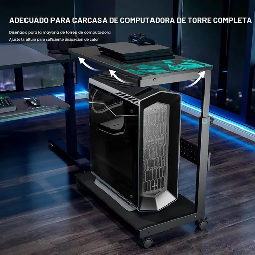 Vista 5 de EUREKA ERGONOMIC Soporte para PC en altura ajustable, color negro