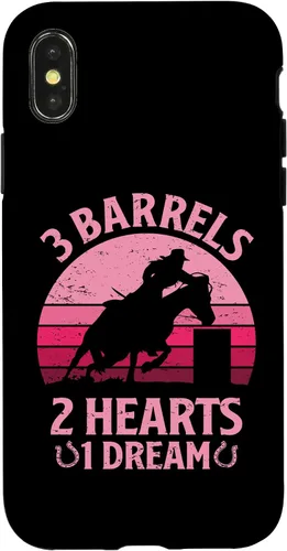 Vista 5 de iPhone 16 3 Barrels 2 Hearts 1 Dream Barrel Racer Barrel Racing Rodeo Case