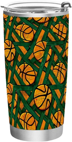 Vista 19 de ALAZA Vaso de viaje aislado con diseño de lunares y fresa con tapa y pajita, botella de agua al vacío de doble pared para automóvil, acero