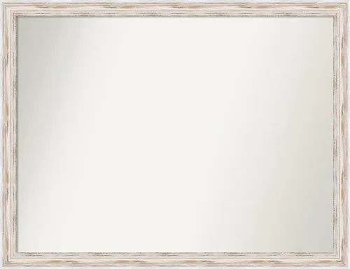 Vista 511 de Amanti Art Espejo personalizado, espejo de baño estrecho Alexandria White Wash, espejo de pared o espejo de tocador de baño sobre el fregadero