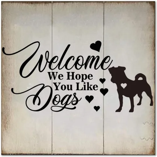 Vista 11 de Welcome We Hope You Like English Cocker Spaniel Dog Wood Sign Rustic Wall Plaque Dogs Lovers Wall Decor Hanging Plaque Sign for Home Kitchen Bar