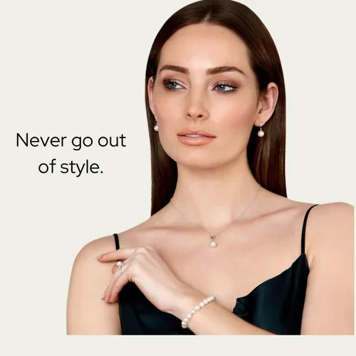 Vista 6 de The Pearl Source Collar con colgante de perlas de agua dulce Sydney para mujer, collar de perlas cultivadas Collar de perlas individuales