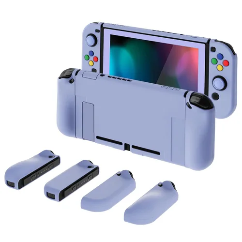 Vista 113 de PlayVital AlterGrips Ergonomic Grips Cover for Nintendo Switch, [2 Design] Interchangeable Comfort Dockable Protective Case with Screen Protector &