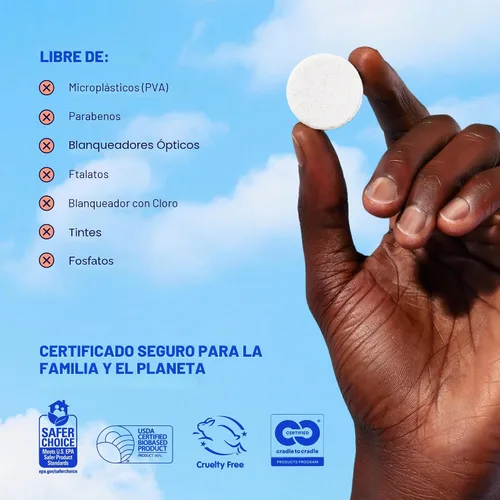 Vista 7 de BLUELAND Pastillas de detergente para ropa, 36 unidades, cápsulas, hojas y alternativa líquida sin plástico, respetuosas con el medio ambiente, sin