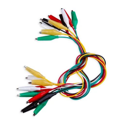 Vista 3 de Elegoo paquete de 30 cables de puente de 50 cm con pinzas de contacto en ambos extremos