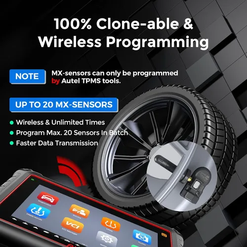 Vista 4 de Autel TPMS - Sensores MX, sensor TPMS de 315MHz y 433MHz 2 en 1, sensor de presión de neumáticos insertable, sistema de monitoreo de presión
