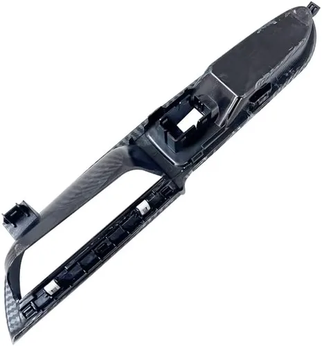 Vista 3 de Bisel de interruptor de ventana de fibra de carbono para lado derecho del pasajero con moldura de mango compatible con Ford Escape C-max 2013-2018
