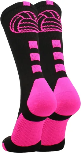 Vista 6 de MadSportsStuff Calcetines de voleibol para niñas, mujeres y adolescentes en la longitud de la tripulación