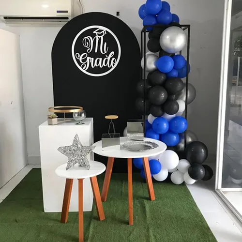 Vista 9 de Globos azules y negros, 35 unidades, globos de látex azul oscuro, negro y plateado con confeti plateado para cumpleaños, baby shower, bodas