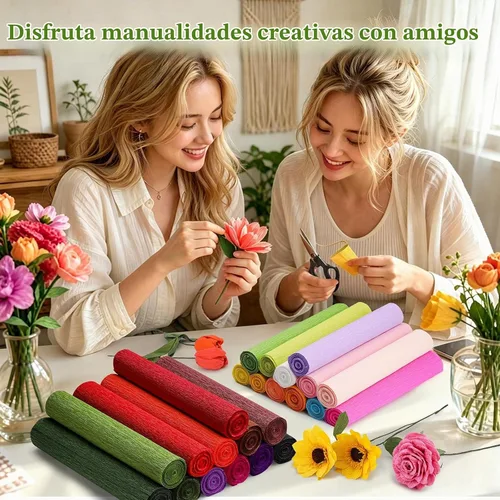 Vista 8 de 24 Colors Crepe Paper Roll 10 X 98inch Papel Crepe Video Tutorial