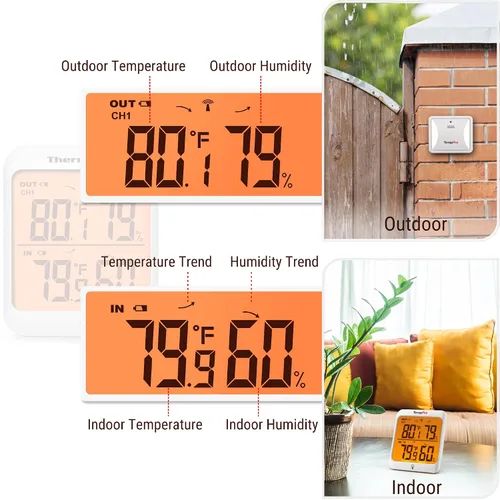 Vista 2 de TempPro TempAir - Termómetro inalámbrico y sensor remoto para interiores