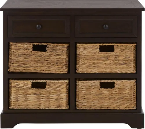 Vista 13 de Safavieh American Homes Collection Herman - Cesta de mimbre para almacenamiento marrón
