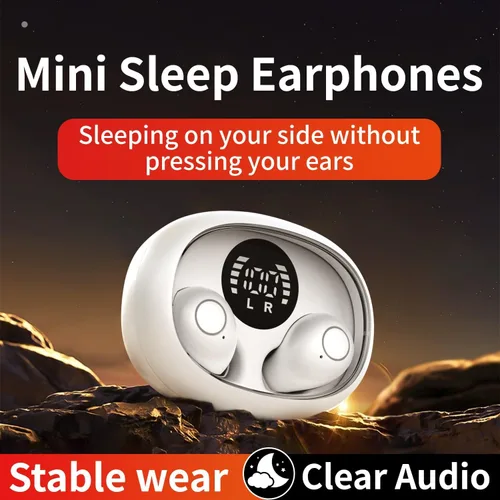 Vista 6 de Invisible Mini Auriculares Inalámbricos Bluetooth 5.4 en Auriculares de Blanco
