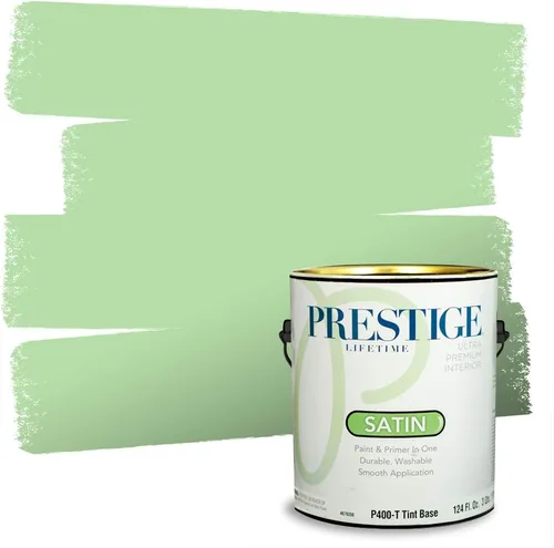 Vista 189 de PRESTIGE Pintura exterior e imprimación en uno, aloe, plano, 1 galón