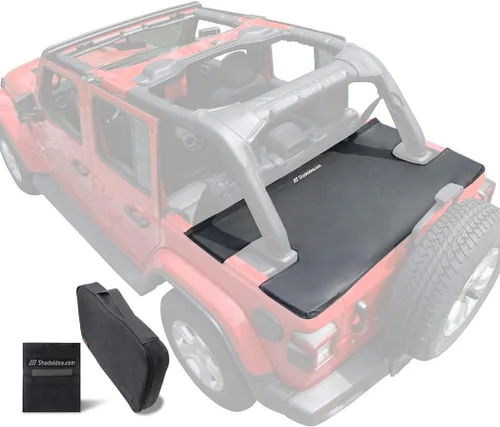 Vista 18 de Shadeidea - Cubierta tonneau para el Jeep Wrangler JL de 4 puertas, cubierta Ton para el maletero trasero del JLU (2018-Actual), cubierta