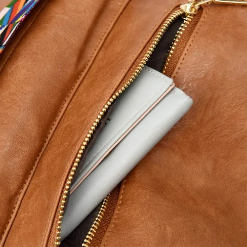 Vista 8 de Mochila de moda para mujer Bolsas de diseño multiusos Bolsa de hombro de cuero sintético Bolsa de viaje