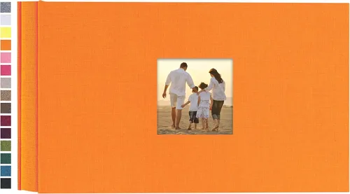 Vista 52 de potricher - Álbum de fotos pequeño para 100 fotos de 4 x 6 pulgadas, con portada de lino con foto, familiar, para bodas, aniversarios, bebés o Beige
