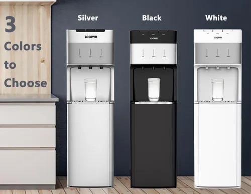 Vista 6 de Dispensador enfriador de agua con carga inferior autolimpiante para botellas de 3-5 galones, agua fría, caliente y a temperatura ambiente