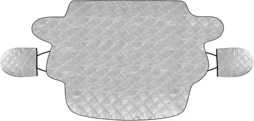 Vista 2 de Gintenco - Protector contra nieve y hielo para parabrisas de automóvil, con bordes magnéticos, 4 capas de grosor, con cubiertas de espejos