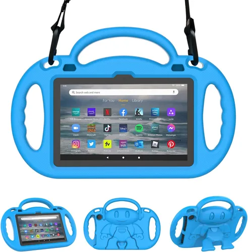 Vista 7 de Funda infantil para tablet Fire 7 (12ª generación, 2022), color azul